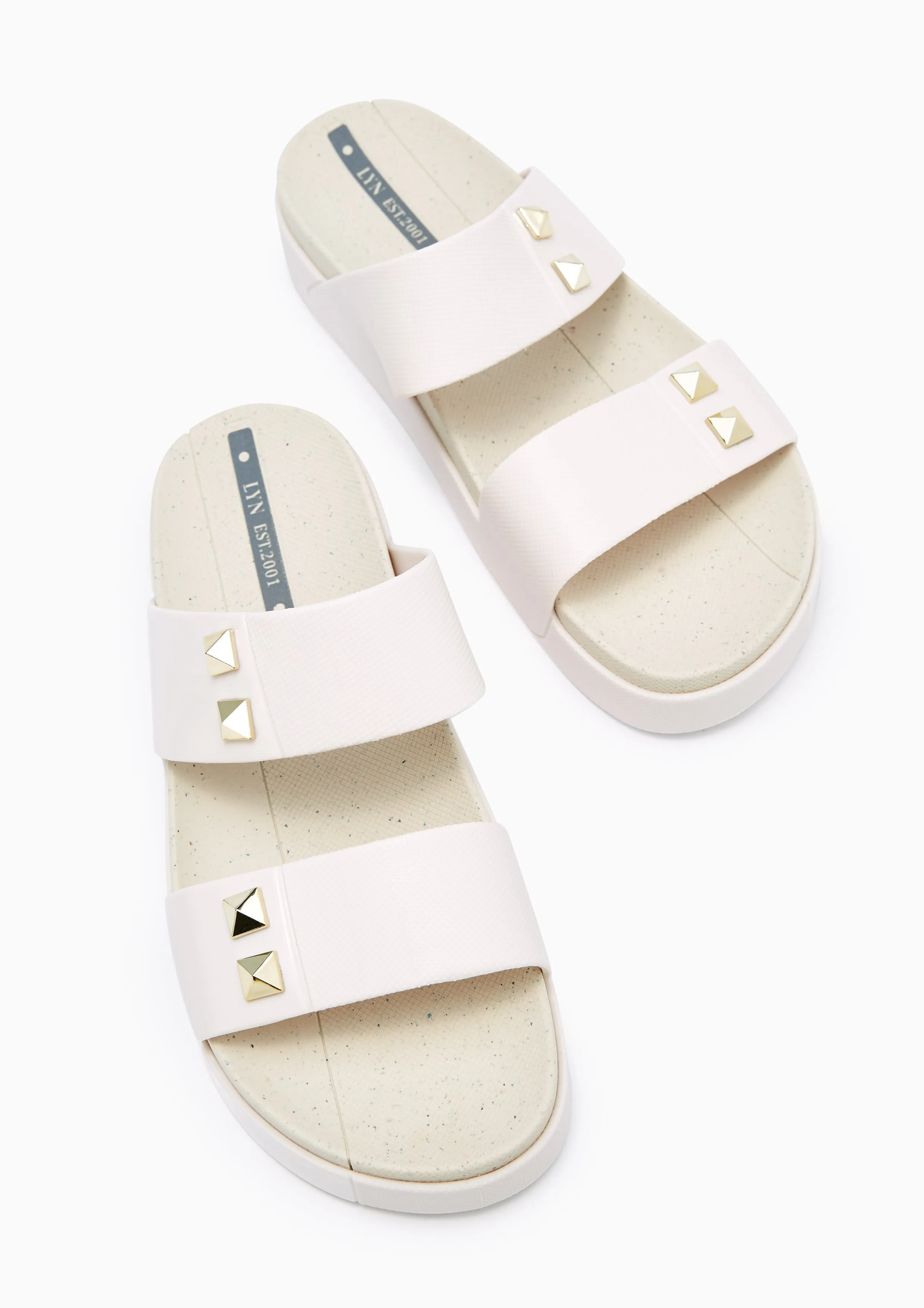 Boronia Flat Sandals White