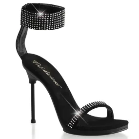 CHIC-40 Fabulicious 4 1/2" Chic Black Nubuck Sexy Shoes (High Heels)