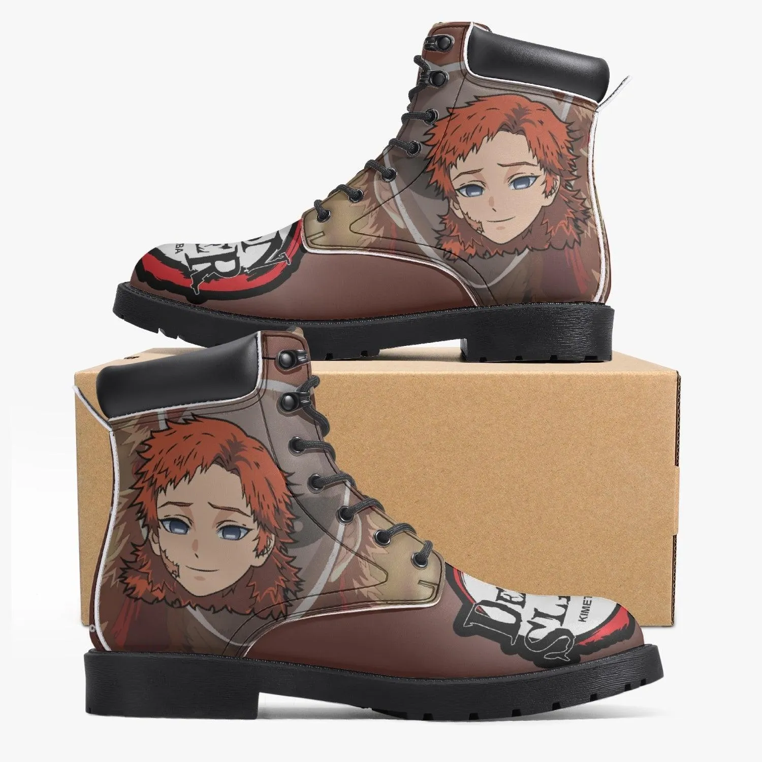 Demon Slayer Sabito Casual Leather Boots Anime Shoes