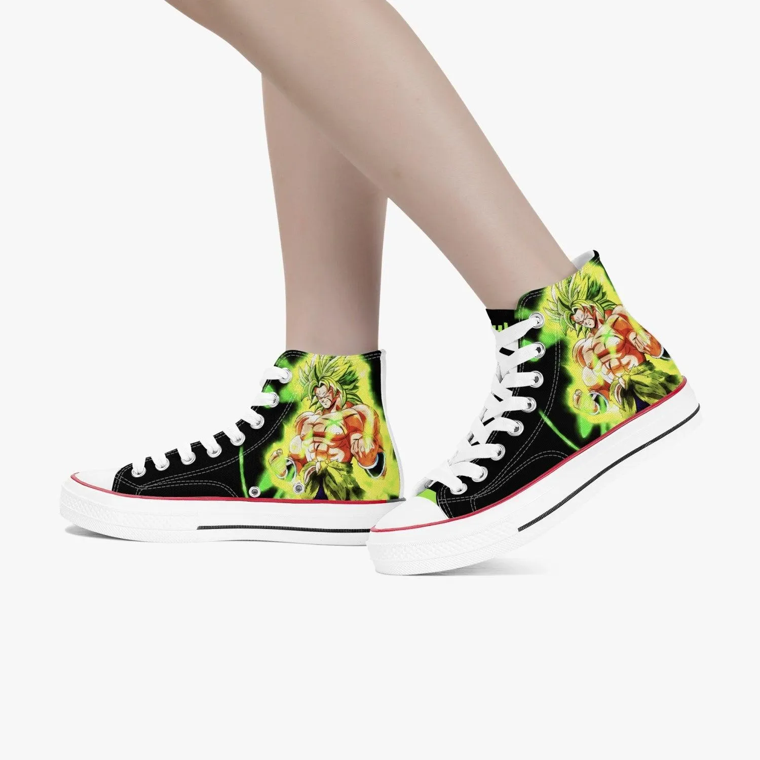Dragonball Z Broly A-Star High White Anime Shoes