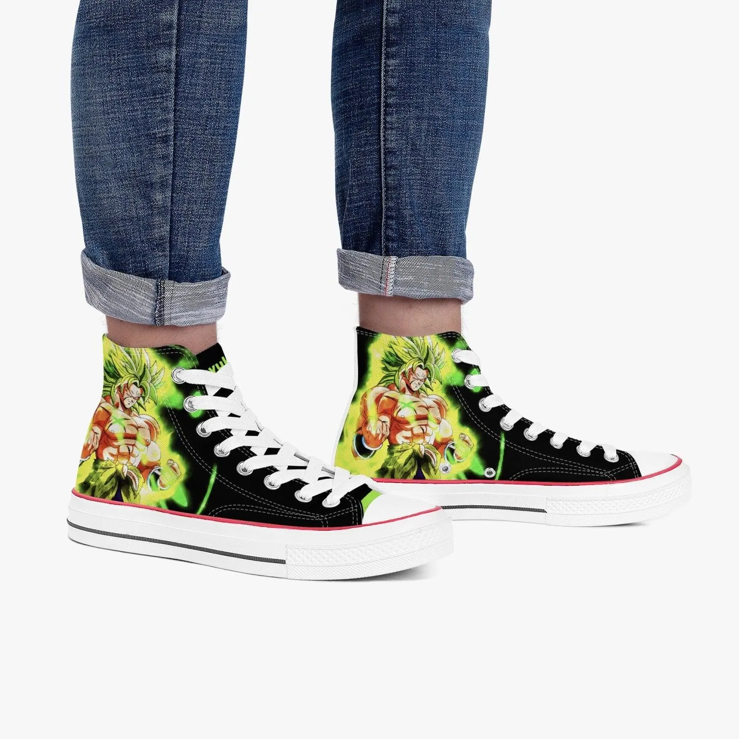 Dragonball Z Broly A-Star High White Anime Shoes