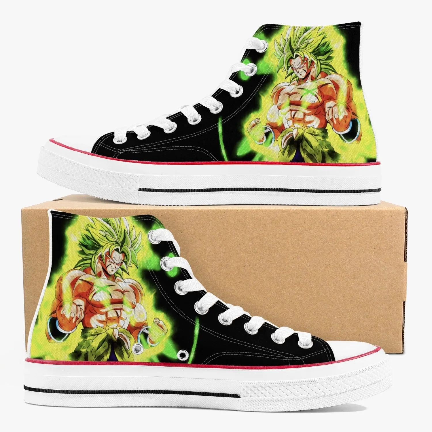 Dragonball Z Broly A-Star High White Anime Shoes