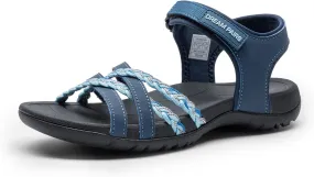 DREAM PAIRS Womens Sandals Light Weight Hiking Sandals for Women Comfortable Athletic Quick-Drying Walking Hiking Water Sandals