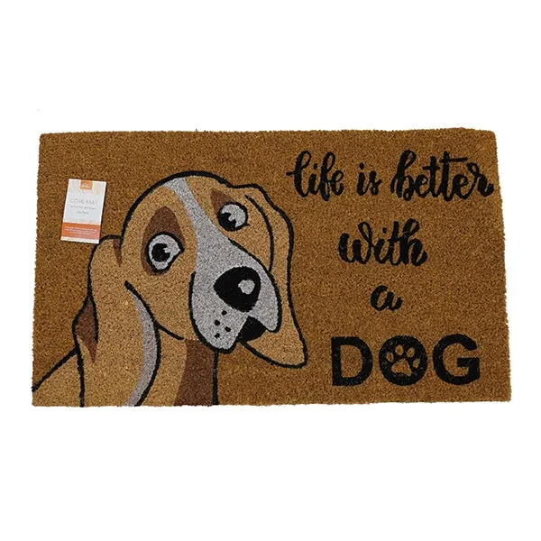 Formr Coir Door Mat- Life Is Better With Dogs