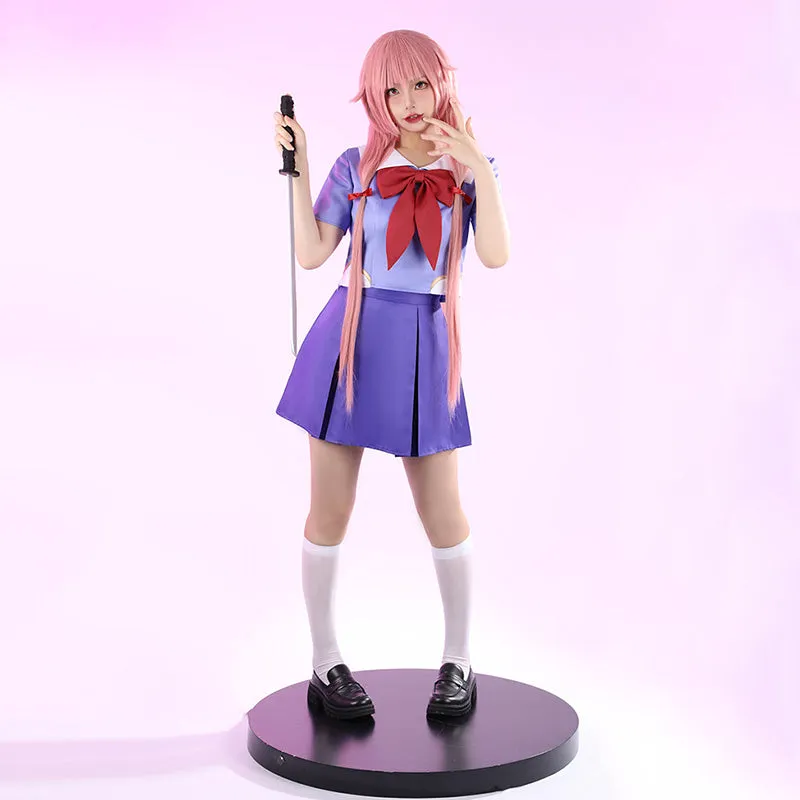 Future Diary Mirai Nikki Yuno Gasai School Uniform Cosplay Costume