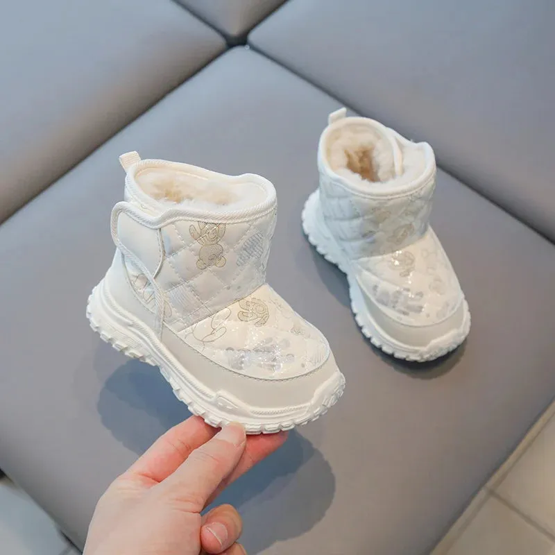 Girls Non-Slip Thick Bottom Warm Padded Snow Boots