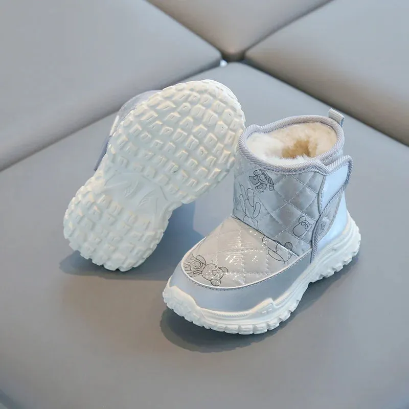 Girls Non-Slip Thick Bottom Warm Padded Snow Boots