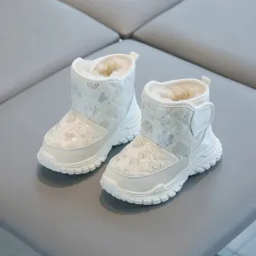 Girls Non-Slip Thick Bottom Warm Padded Snow Boots