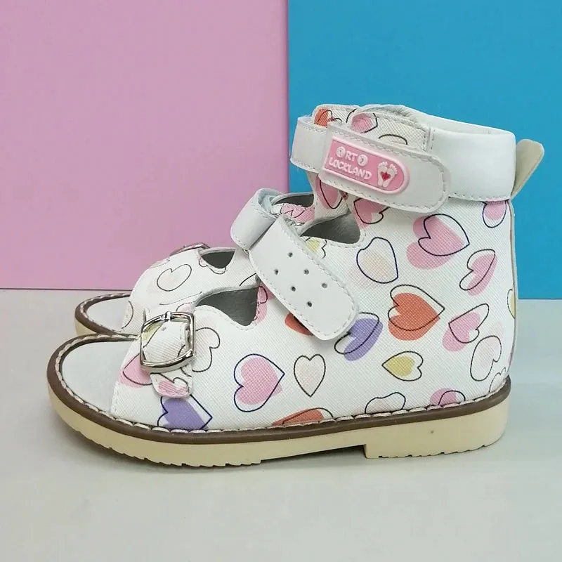 Graffiti Print Kids Girls Flatfoot Leather Shoes