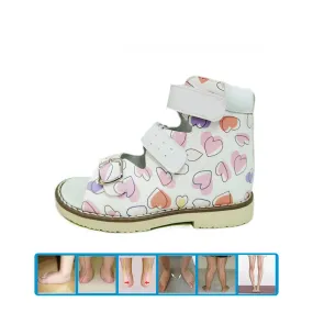 Graffiti Print Kids Girls Flatfoot Leather Shoes
