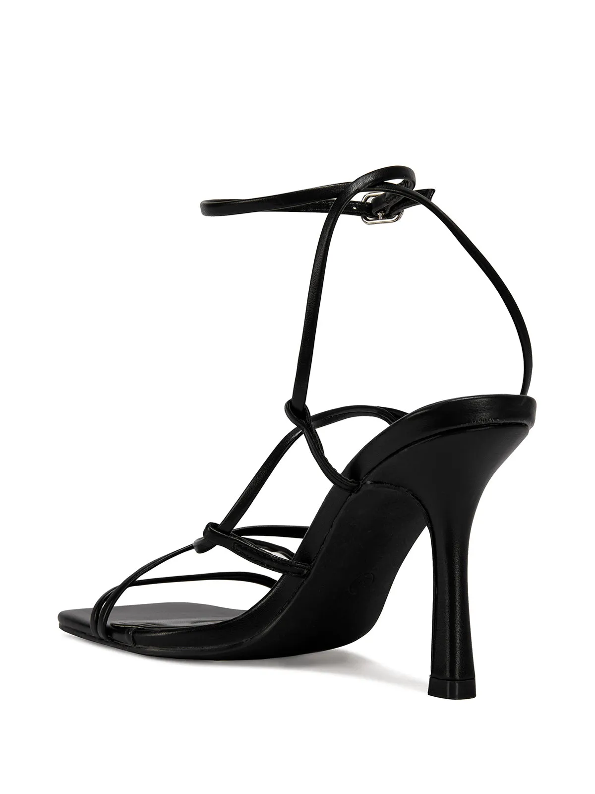 KAYLIN-BLACK WRAP STILETTO SANDAL