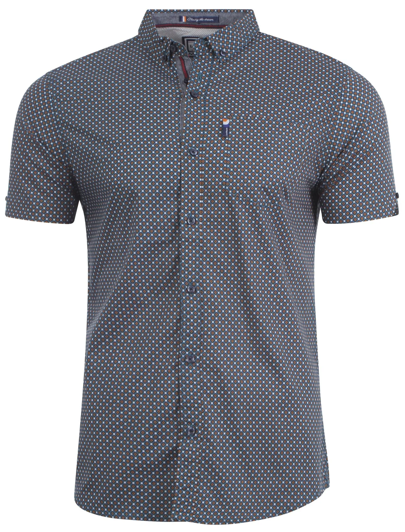 Le Shark Revival blue short sleeved shirt