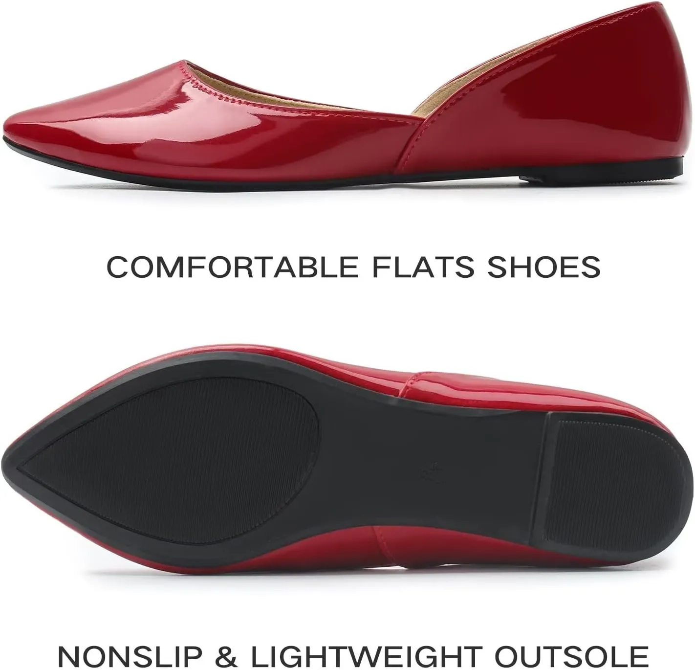MUSSHOE Flats Shoes Women Pointed Toe Flats for Women Elegant Women's Flats