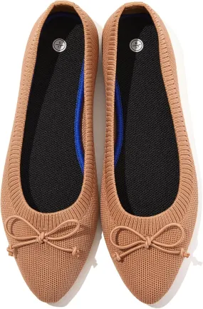 Shupua Women's Flats Black Flats Shoes Pointed Toe Ballet Flats Comfortable Bow Girls Flats Dressy