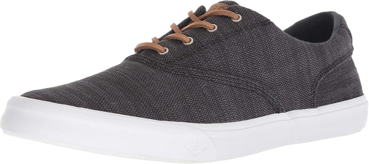 Sperry Mens Striper II CVO Baja Sneaker, Black, 8
