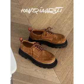 Stylish Suede Lace-Up Casual Shoes