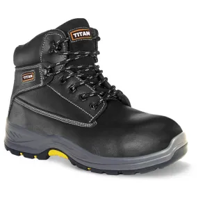 Titan - HOLTON Steel Toe Shoes - BLACK Leather