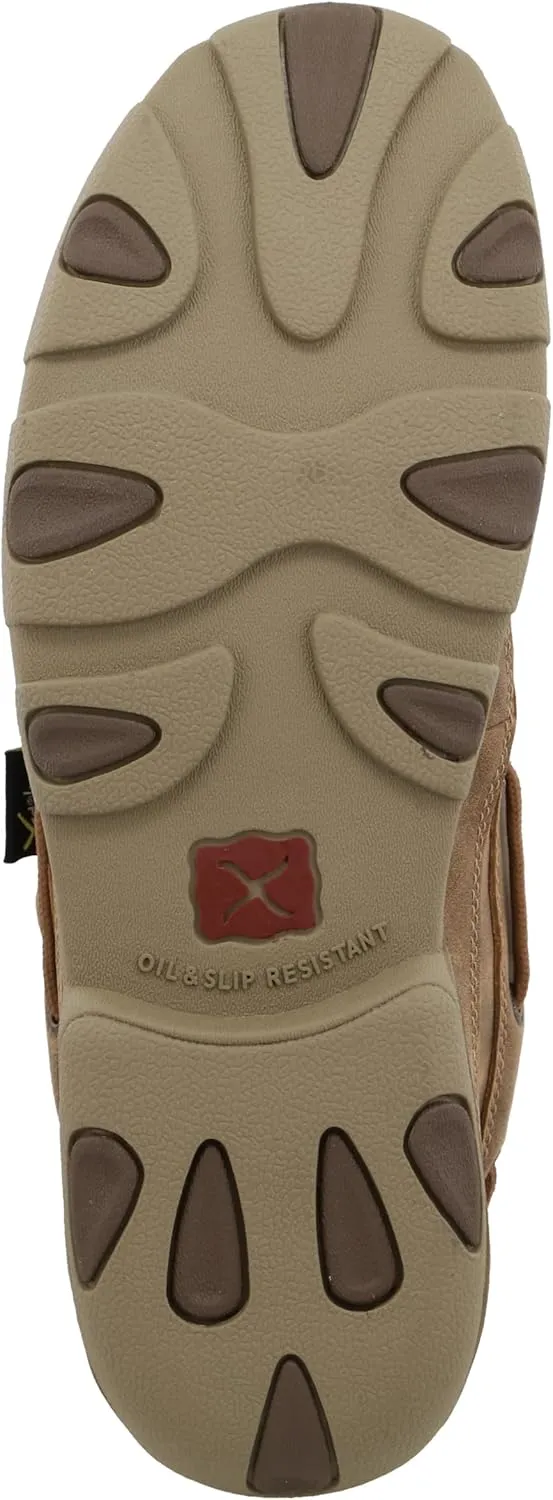 Twisted X Men's Work Boat Shoe Driving Moc, Moc Toe Steel Toe