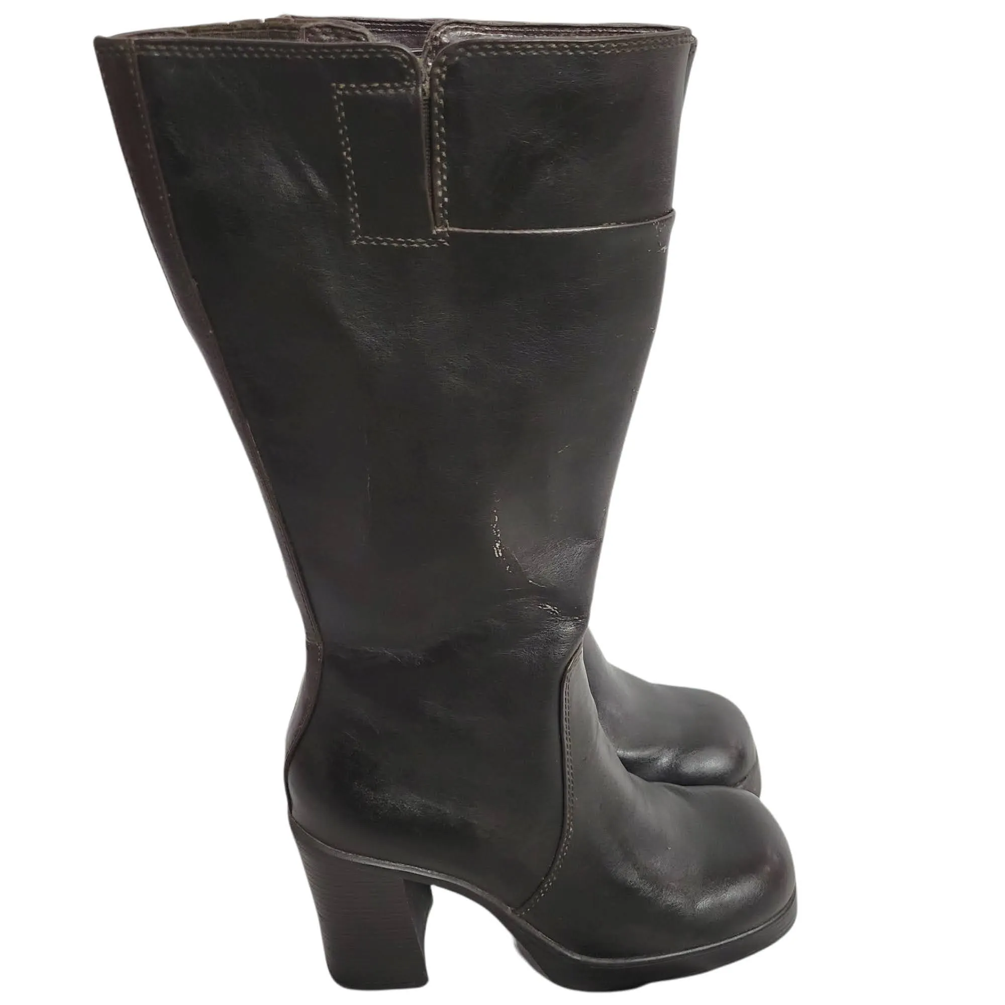 Vintage 90s Jazzberry Polly Chunky Platform Tall Boots Size 7.5