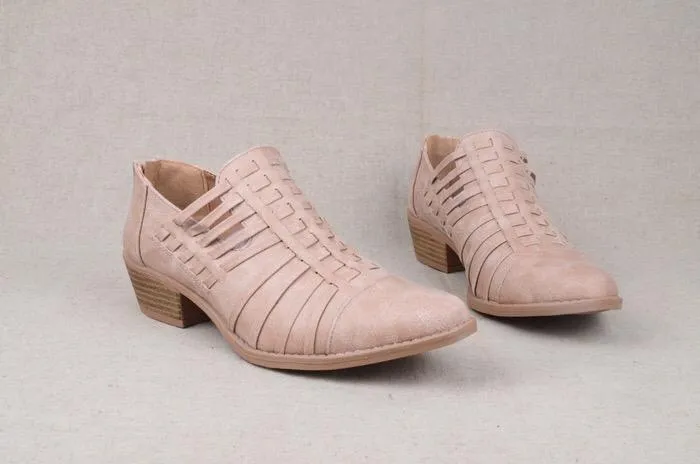 Vintage Solid Color Chunky heels Shoes