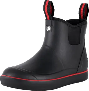 Women's Ankle Rain Boots, Rubber Fishing Deck Boots, Anti-slip Short Waterproof Shoes for Outdoor Fishing, Boating, Size 6-11