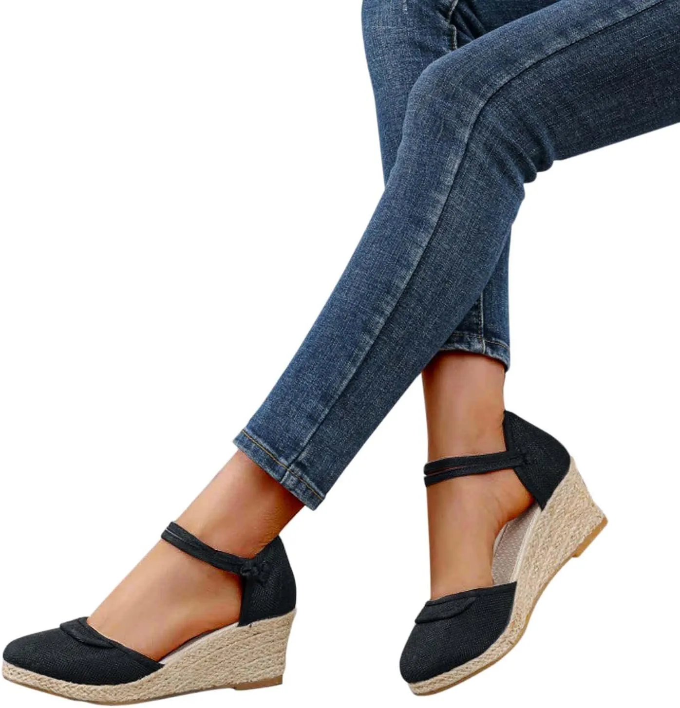 Women's Arch Support Orthopedic Sandals Lightweight Comfortable Wedge Casual Athletic Shoes for Walking Hiking