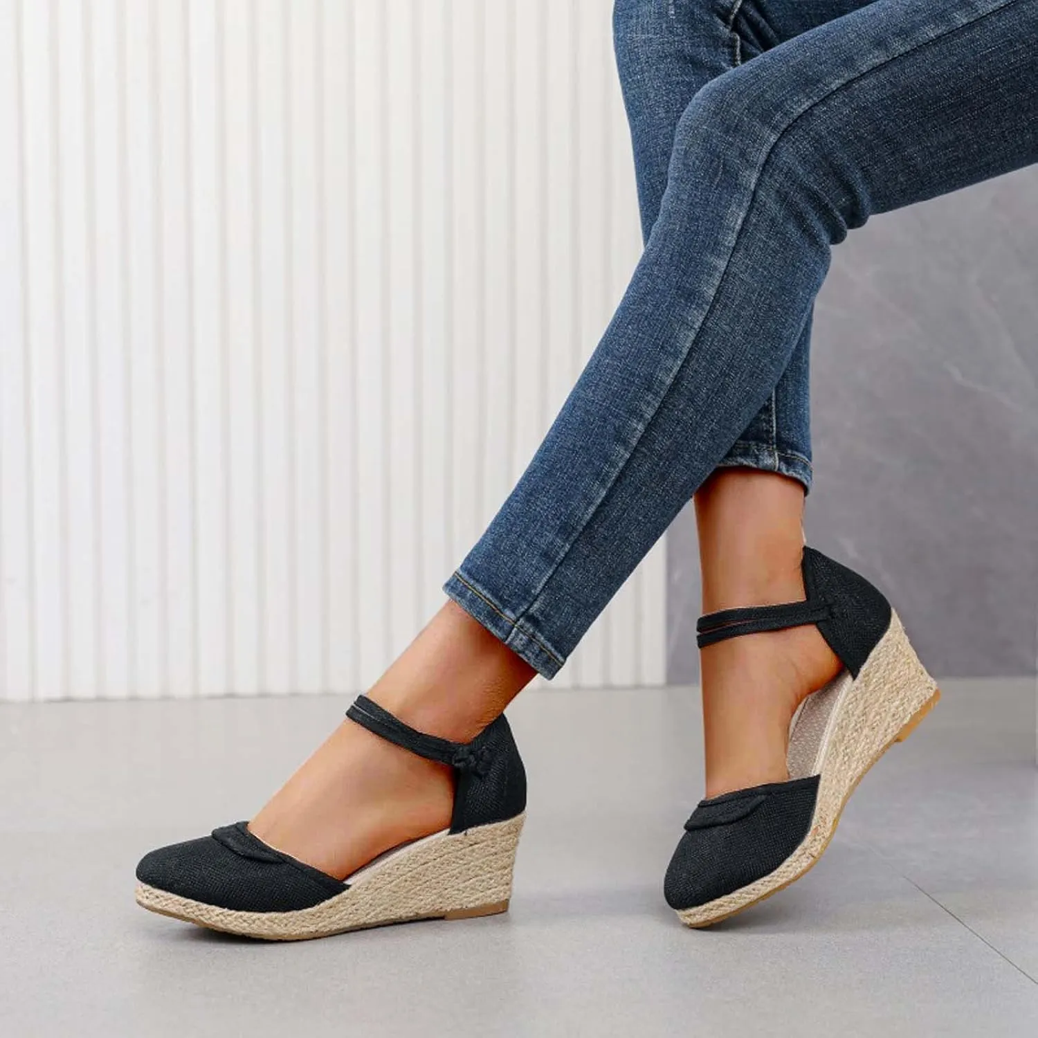Women's Arch Support Orthopedic Sandals Lightweight Comfortable Wedge Casual Athletic Shoes for Walking Hiking