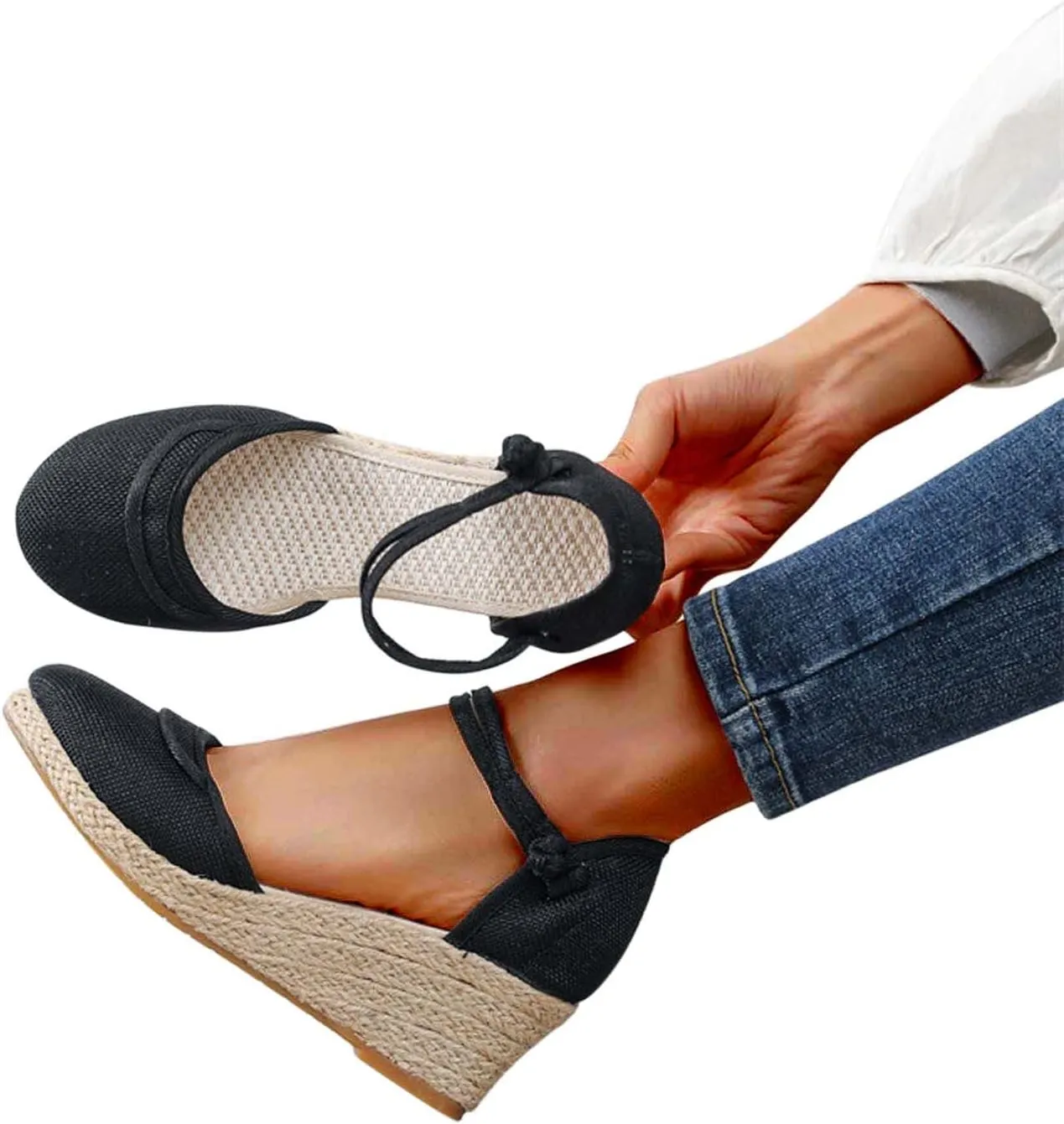 Women's Arch Support Orthopedic Sandals Lightweight Comfortable Wedge Casual Athletic Shoes for Walking Hiking
