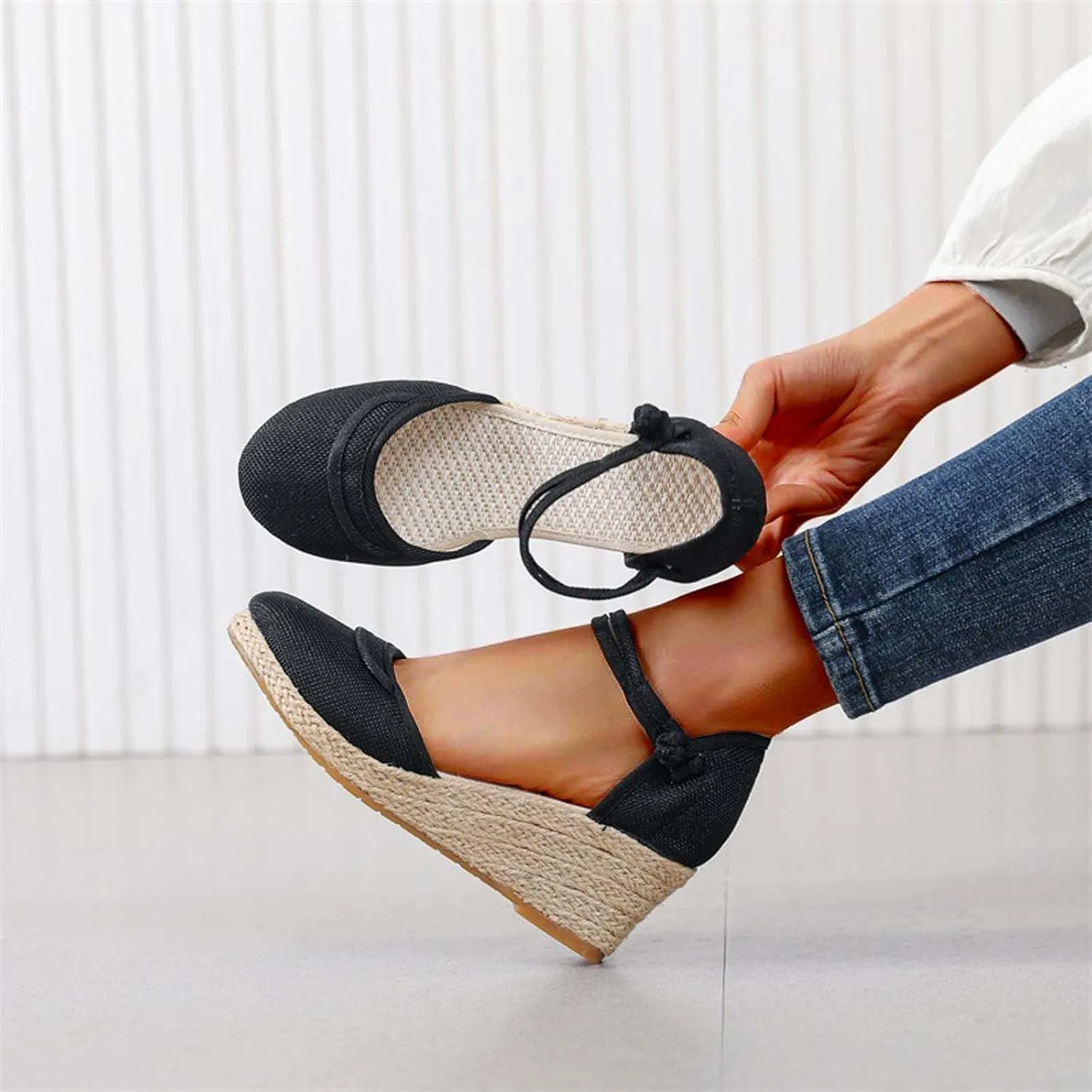 Women's Arch Support Orthopedic Sandals Lightweight Comfortable Wedge Casual Athletic Shoes for Walking Hiking